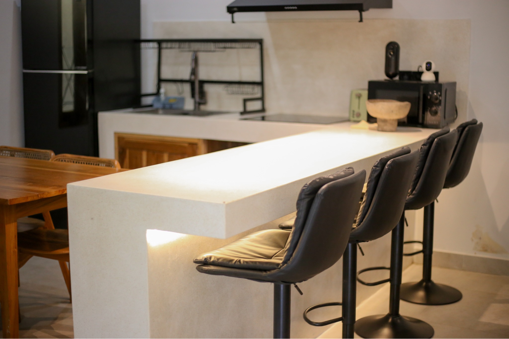 Dining island with seating
