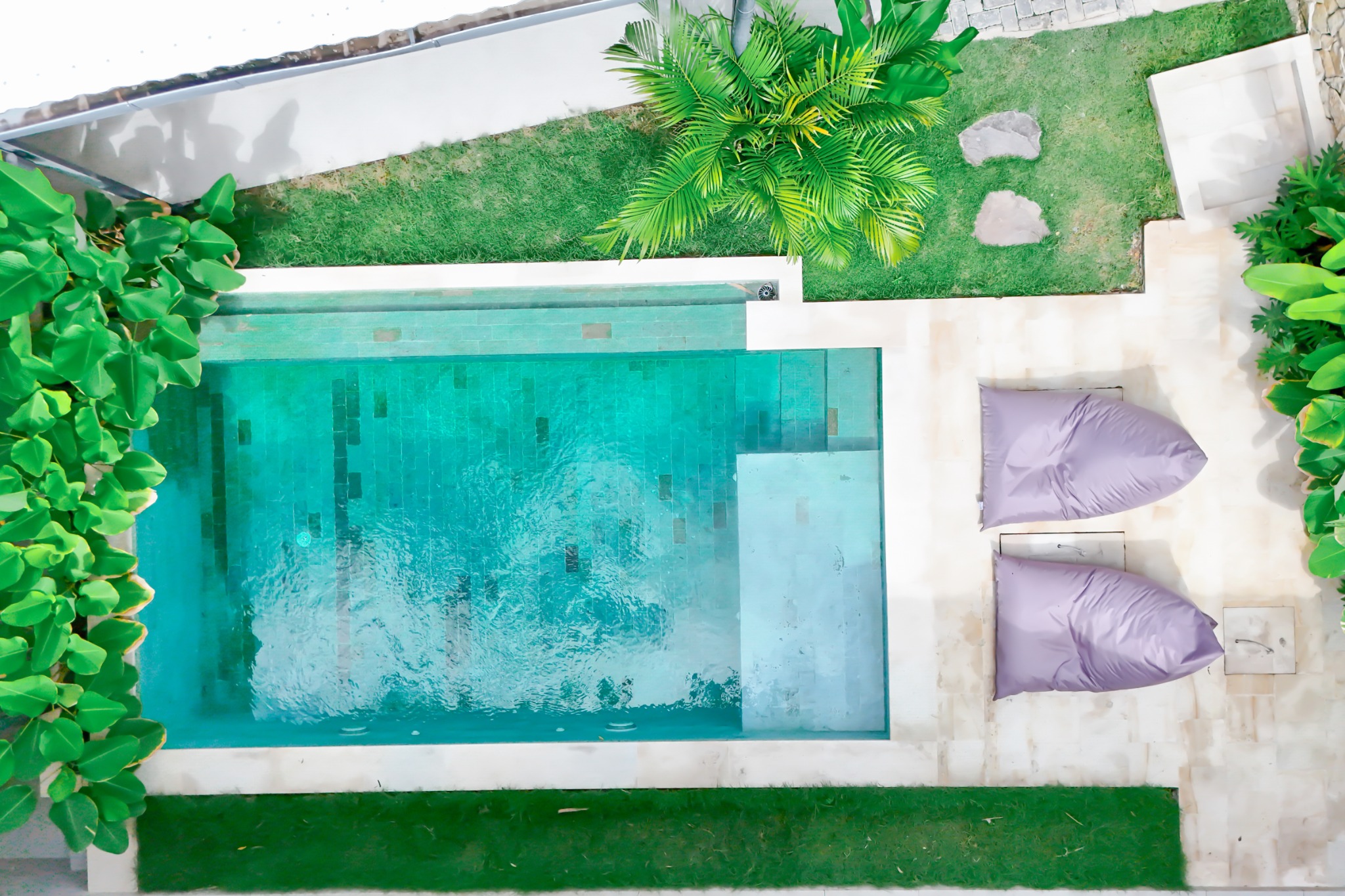 Private pool seen from above